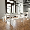 thumbnail image 1 of Flash Furniture HERCULES Series 9' x 40" Rectangular Antique Rustic White Solid Pine Folding Farm Table, 1 of 17