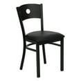 thumbnail image 1 of Flash Furniture HERCULES Series Black Circle Back Metal Restaurant Chair - Black Vinyl Seat, 1 of 7