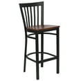 thumbnail image 1 of Flash Furniture HERCULES Series Black School House Back Metal Restaurant Barstool - Cherry Wood Seat, 1 of 7