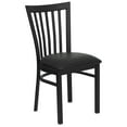 thumbnail image 1 of Flash Furniture HERCULES Series Black School House Back Metal Restaurant Chair - Black Vinyl Seat, 1 of 12