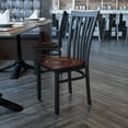 thumbnail image 1 of Flash Furniture HERCULES Series Black School House Back Metal Restaurant Chair - Walnut Wood Seat, 1 of 11