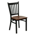 thumbnail image 1 of Flash Furniture HERCULES Series Black Vertical Back Metal Restaurant Chair - Cherry Wood Seat, 1 of 12