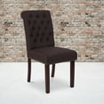 thumbnail image 1 of Flash Furniture HERCULES Series Brown Fabric Parsons Chair with Rolled Back, Accent Nail Trim and Walnut Finish, 1 of 11