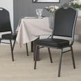 thumbnail image 1 of Flash Furniture HERCULES Series Crown Back Stacking Banquet Chair in Black Vinyl - Silver Vein Frame, 1 of 14
