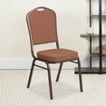 thumbnail image 1 of Flash Furniture HERCULES Series Crown Back Stacking Banquet Chair in Brown Fabric - Copper Vein Frame, 1 of 11