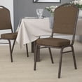 thumbnail image 1 of Flash Furniture HERCULES Series Crown Back Stacking Banquet Chair in Brown Patterned Fabric - Copper Vein Frame, 1 of 14