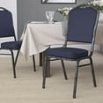 thumbnail image 1 of Flash Furniture HERCULES Series Crown Back Stacking Banquet Chair in Navy Vinyl - Silver Vein Frame, 1 of 14