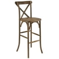 thumbnail image 1 of Flash Furniture HERCULES Series Dark Antique Wood Cross Back Barstool, 1 of 12