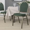 thumbnail image 1 of Flash Furniture HERCULES Series Dome Back Stacking Banquet Chair in Green Patterned Fabric - Gold Vein Frame, 1 of 13