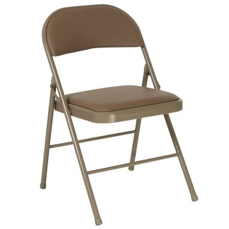 Flash Furniture HERCULES Series Double Braced Beige Vinyl Folding Chair