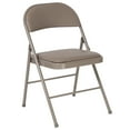 thumbnail image 1 of Flash Furniture HERCULES Series Double Braced Gray Vinyl Folding Chair-Color:Gray, 1 of 12