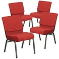 thumbnail image 1 of Flash Furniture Crimson Fabric Church Chair,PK4 4-FD-CH0221-4-SV-RED-GG, 1 of 2