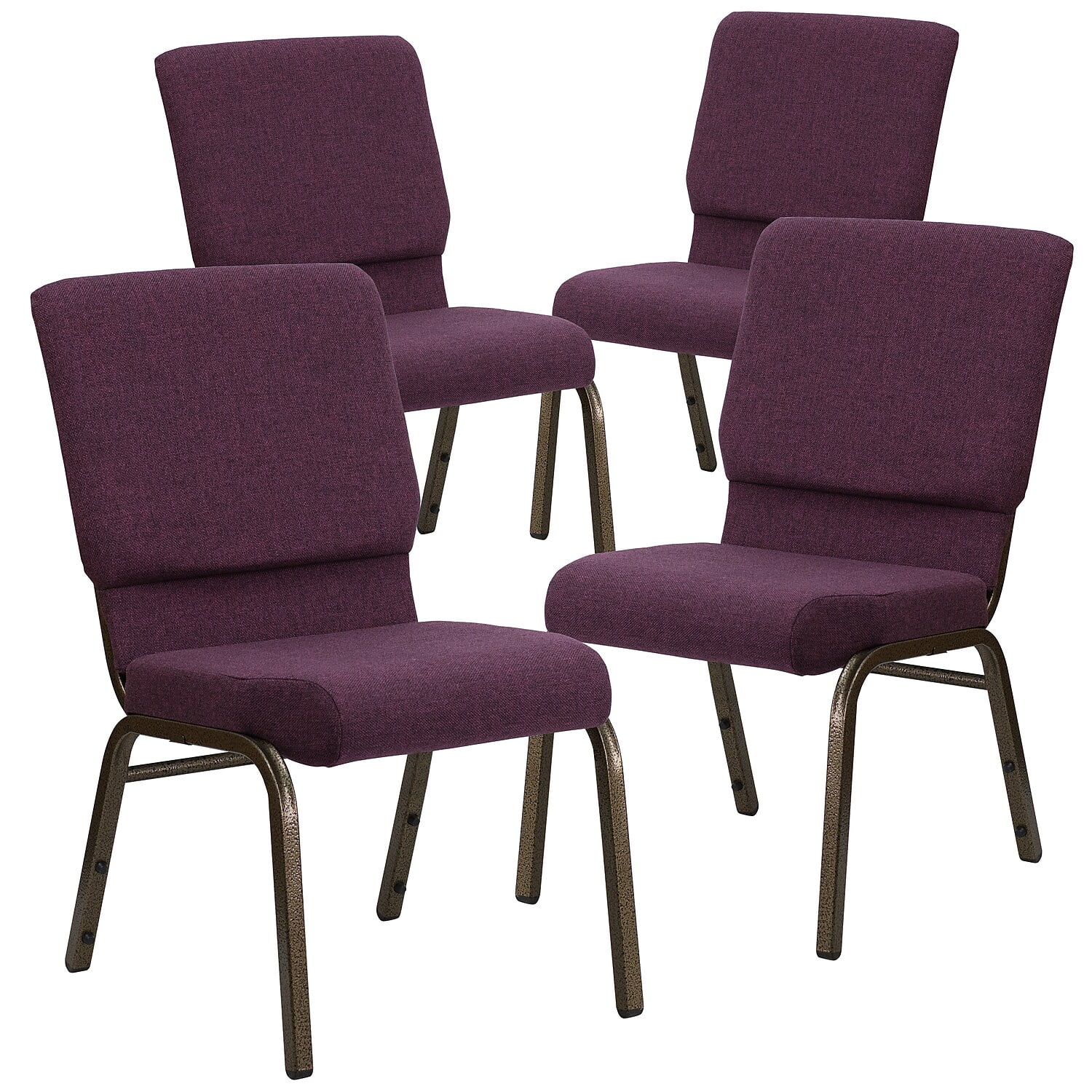 18.5''W Church Chair in Arches Fabric - Gold Vein Frame