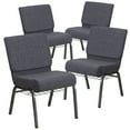 thumbnail image 1 of Flash Furniture Dark Gray Fabric Church Chair,PK4 4-FD-CH0221-4-SV-DKGY-BAS-GG, 1 of 7