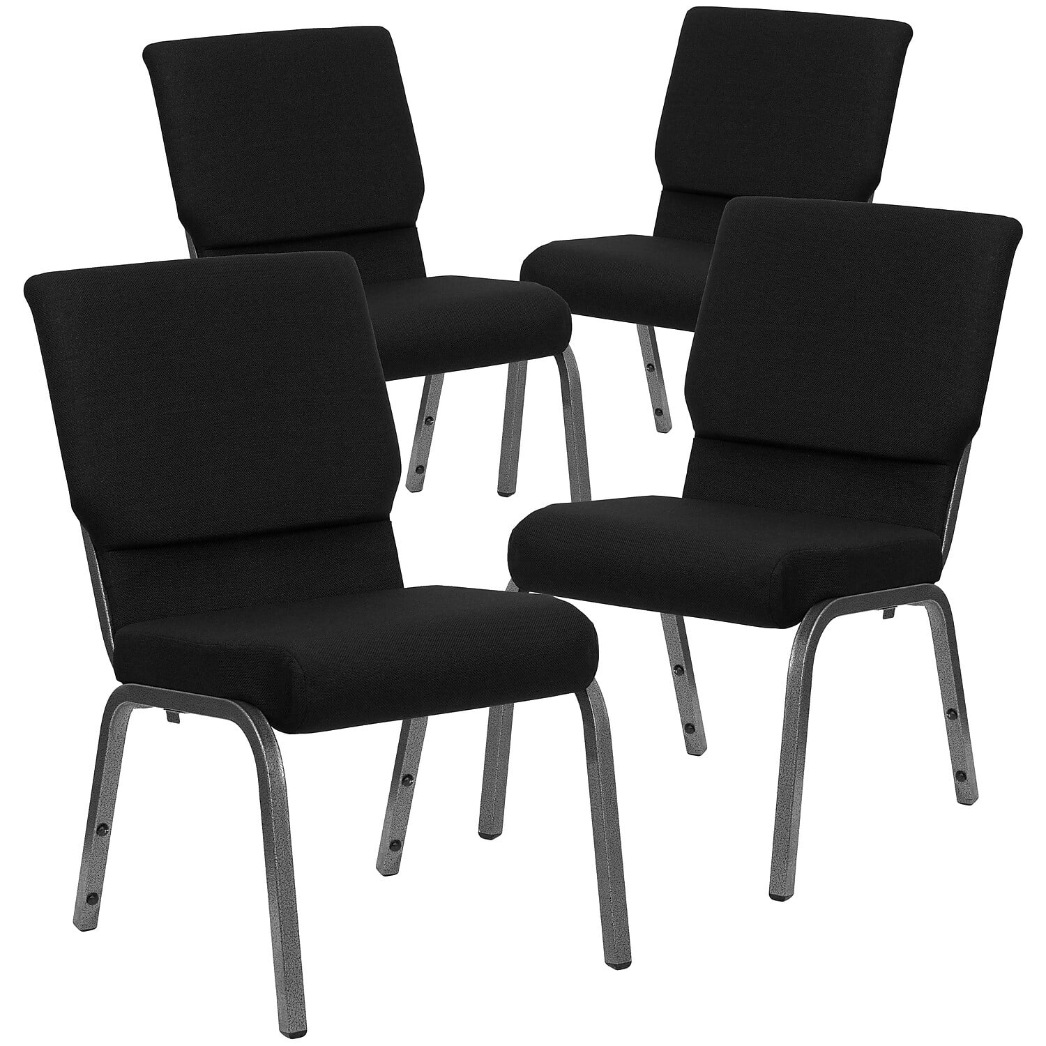Flash Furniture HERCULES Series Fabric Church Stacking ChairBlack