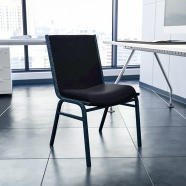 Flash Furniture HERCULES Series Heavy Duty Black Dot Fabric Stack Chair