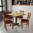 thumbnail image 1 of Flash Furniture HERCULES Series Ladder Back Cherry Wood Restaurant Chair - Burgundy Vinyl Seat, 1 of 11