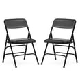 thumbnail image 1 of Flash Furniture Hercules Series Adult Metal Folding Event Chairs with Padded Seats, Set of 2, Black, 1 of 12
