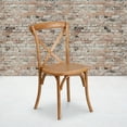 thumbnail image 1 of Flash Furniture HERCULES Series Stackable Oak Wood Cross Back Chair, 1 of 12