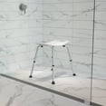 thumbnail image 1 of Flash Furniture HERCULES Series Tool-Free and Quick Assembly, 300 Lb. Capacity, Adjustable White Bath & Shower Chair with Non-slip Feet, 1 of 16
