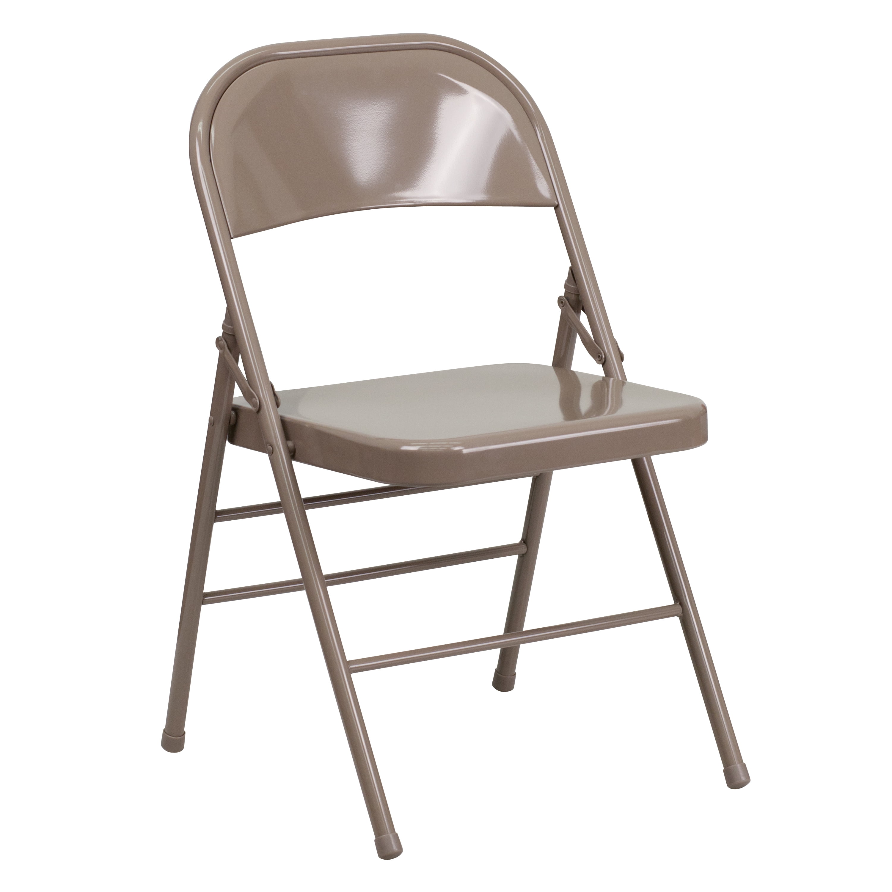 Flash Furniture HERCULES Series Triple Braced & Double Hinged Beige Metal Folding Chair - image 1 of 12
