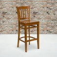thumbnail image 1 of Flash Furniture HERCULES Series Vertical Slat Back Cherry Wood Restaurant Barstool, 1 of 7