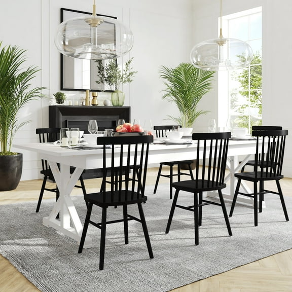 Flash Furniture 9' x 40" Rectangular Antique Rustic White Solid Pine Folding Farm Table with X Legs