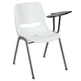 thumbnail image 1 of Flash Furniture HERCULES White Ergonomic Shell Chair with Left Handed Flip-Up Tablet Arm, 1 of 13