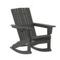 thumbnail image 1 of Flash Furniture Halifax Adirondack Rocking Chair with Cup Holder, Weather Resistant HDPE Adirondack Rocking Chair in Gray, 1 of 12