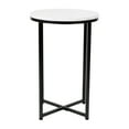 thumbnail image 1 of Flash Furniture Hampstead Contemporary End Table, White Marble/Matte Black, 1 of 11