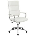 thumbnail image 1 of Flash Furniture Hansel High Back White LeatherSoft Contemporary Panel Executive Swivel Office Chair, 1 of 15