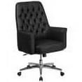 thumbnail image 1 of Flash Furniture Hansel Mid-Back Traditional Tufted Black LeatherSoft Executive Swivel Office Chair with Arms, 1 of 13