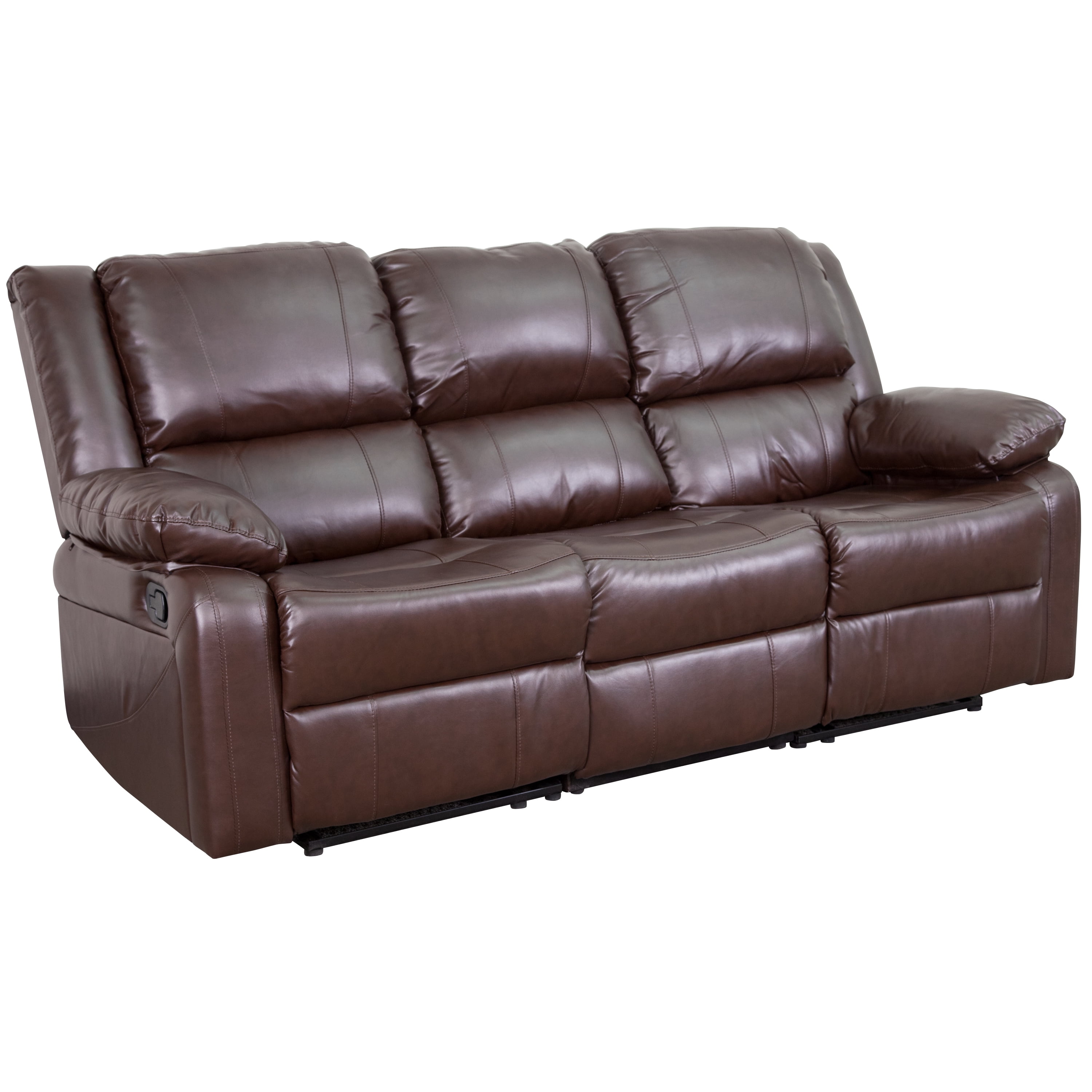 Flash Furniture Harmony Series Brown LeatherSoft Sofa with Two