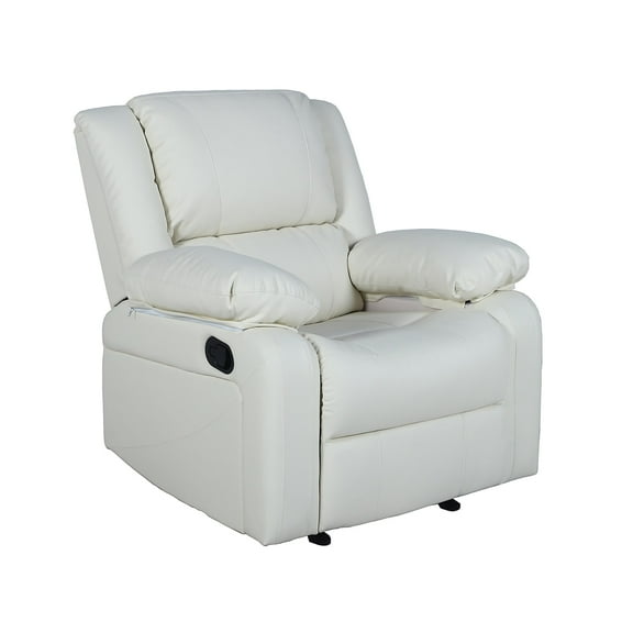 Flash Furniture Harmony Series Leather Recliner, Cream