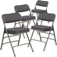 thumbnail image 1 of Flash Furniture Hercules Adult Triple Braced & Double Hinged Folding Chairs, Set of 4, Gray, 1 of 15