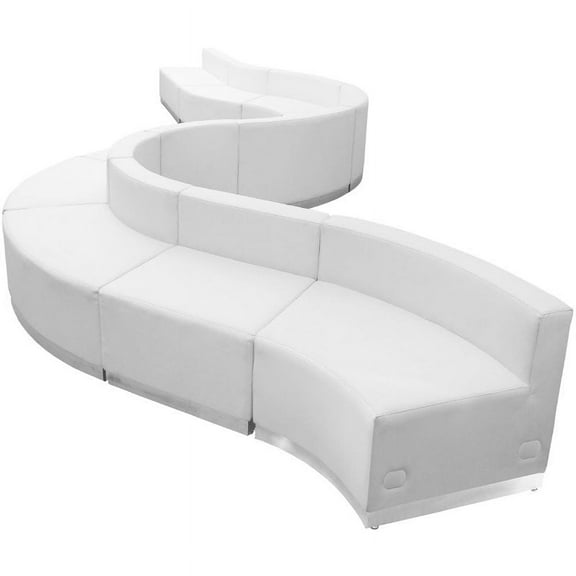 Flash Furniture Hercules Alon 10 Piece Reception Seating in White