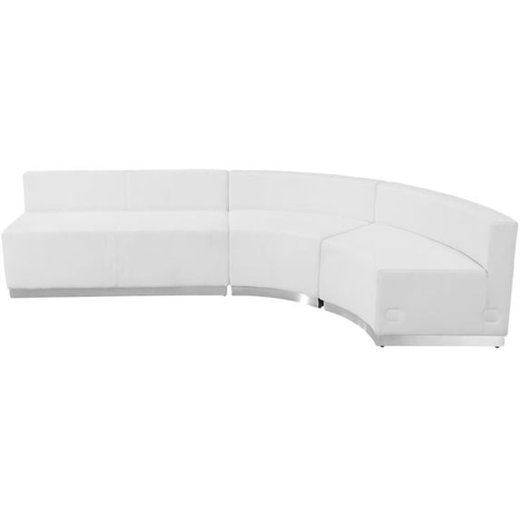 Flash Furniture Hercules Alon 3 Piece Reception Seating in White