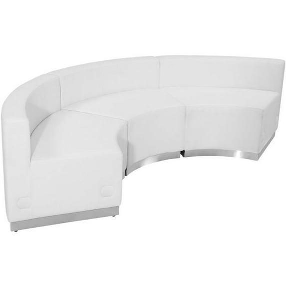 Flash Furniture Hercules Alon 3 Piece Reception Seating in White