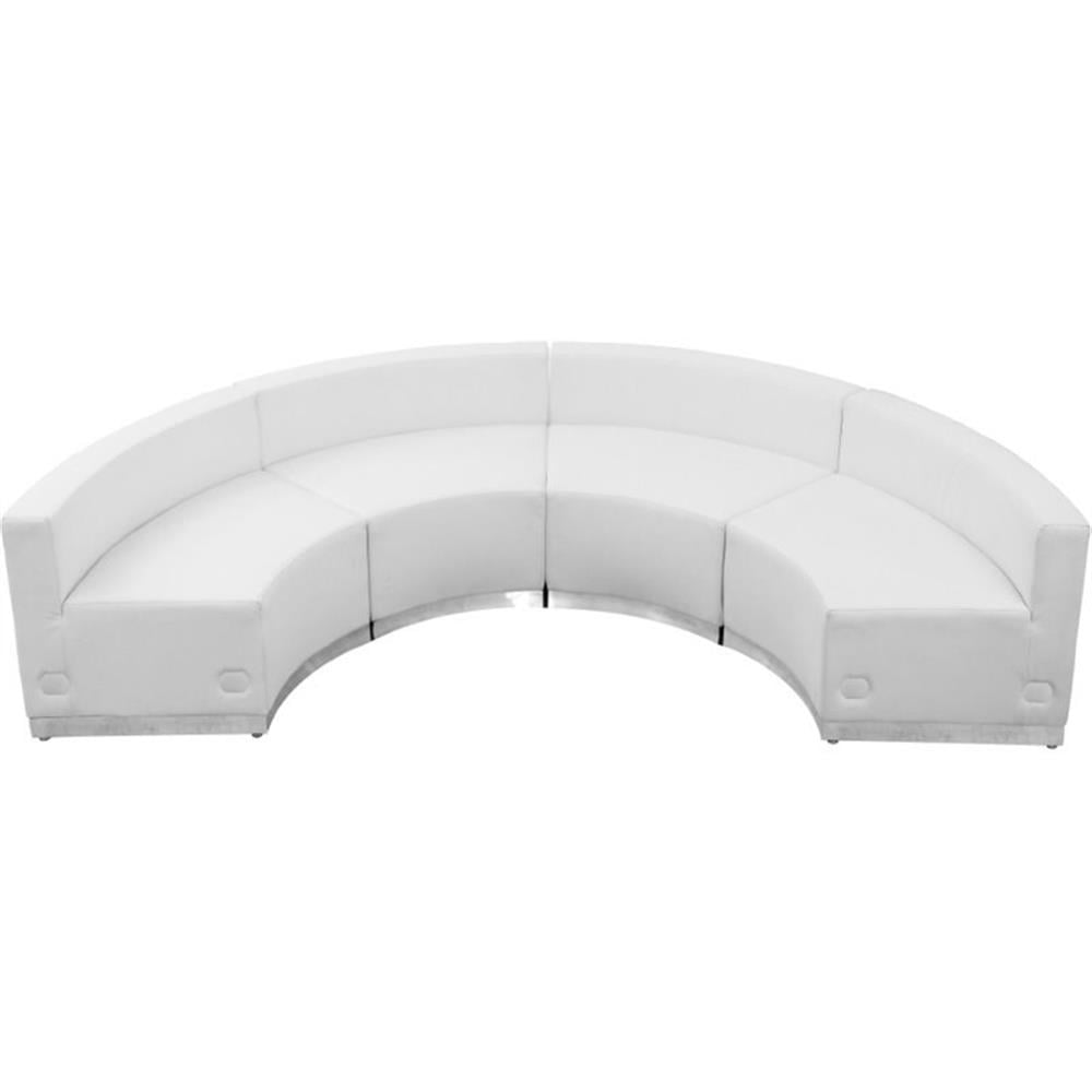 Hercules Alon White Leather 4-Piece Reception Seating Set