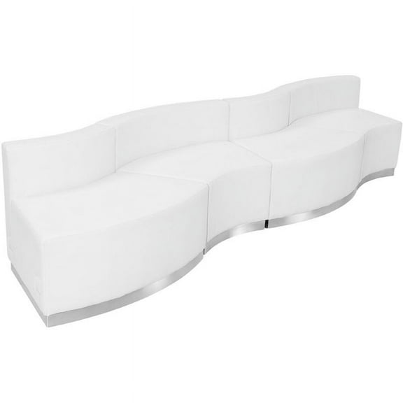 Flash Furniture Hercules Alon 4 Piece Reception Seating in White