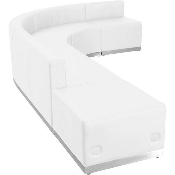 Flash Furniture Hercules Alon 5 Piece Reception Seating in White