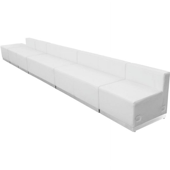 Flash Furniture Hercules Alon 6 Piece Reception Seating in White