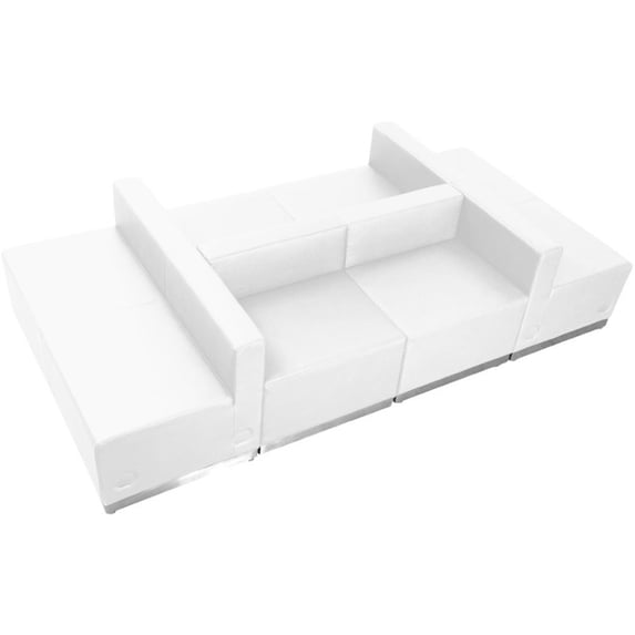 Flash Furniture Hercules Alon 6 Piece Reception Seating in White