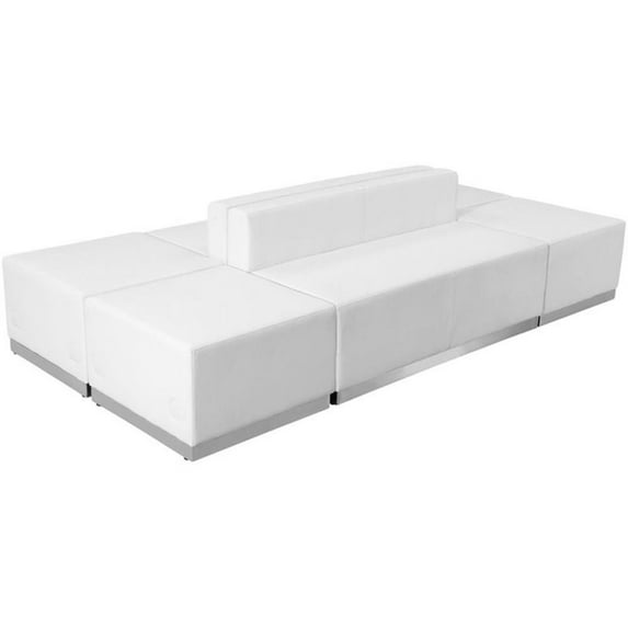 Flash Furniture Hercules Alon 6 Piece Reception Seating in White