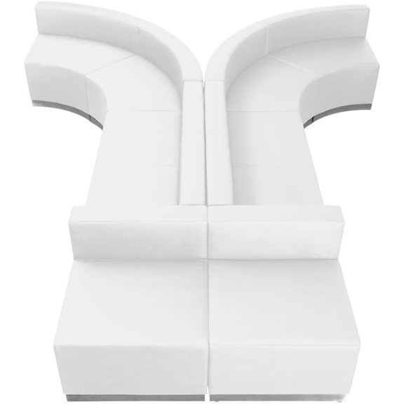 Flash Furniture Hercules Alon 8 Piece Reception Seating in White