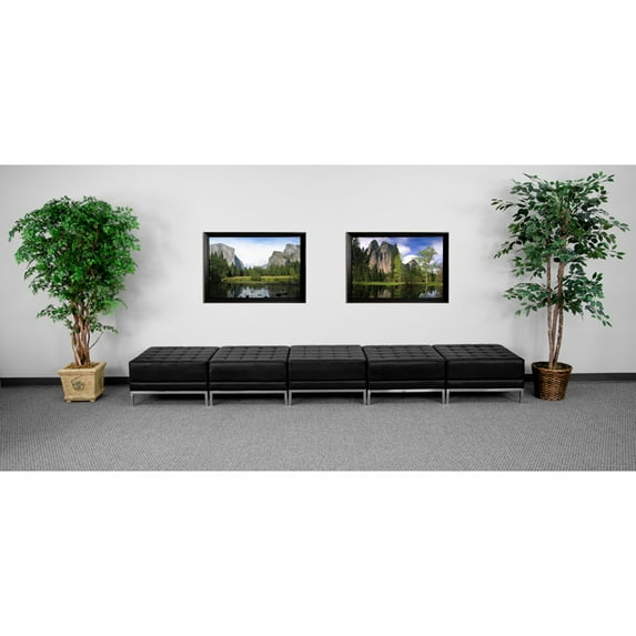 Flash Furniture Hercules Imagination Five Seater Bench in Black