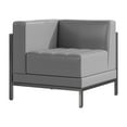 thumbnail image 1 of Flash Furniture Hercules Imagination Series Contemporary Gray Leathersoft Left Corner Chair with Encasing Frame, 1 of 9