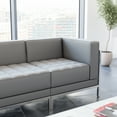 thumbnail image 1 of Flash Furniture Hercules Imagination Series Contemporary Gray Leathersoft Right Corner Chair with Encasing Frame, 1 of 9
