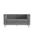 thumbnail image 1 of Flash Furniture Hercules Regal Series Contemporary Gray LeatherSoft Loveseat with Encasing Frame, 1 of 10