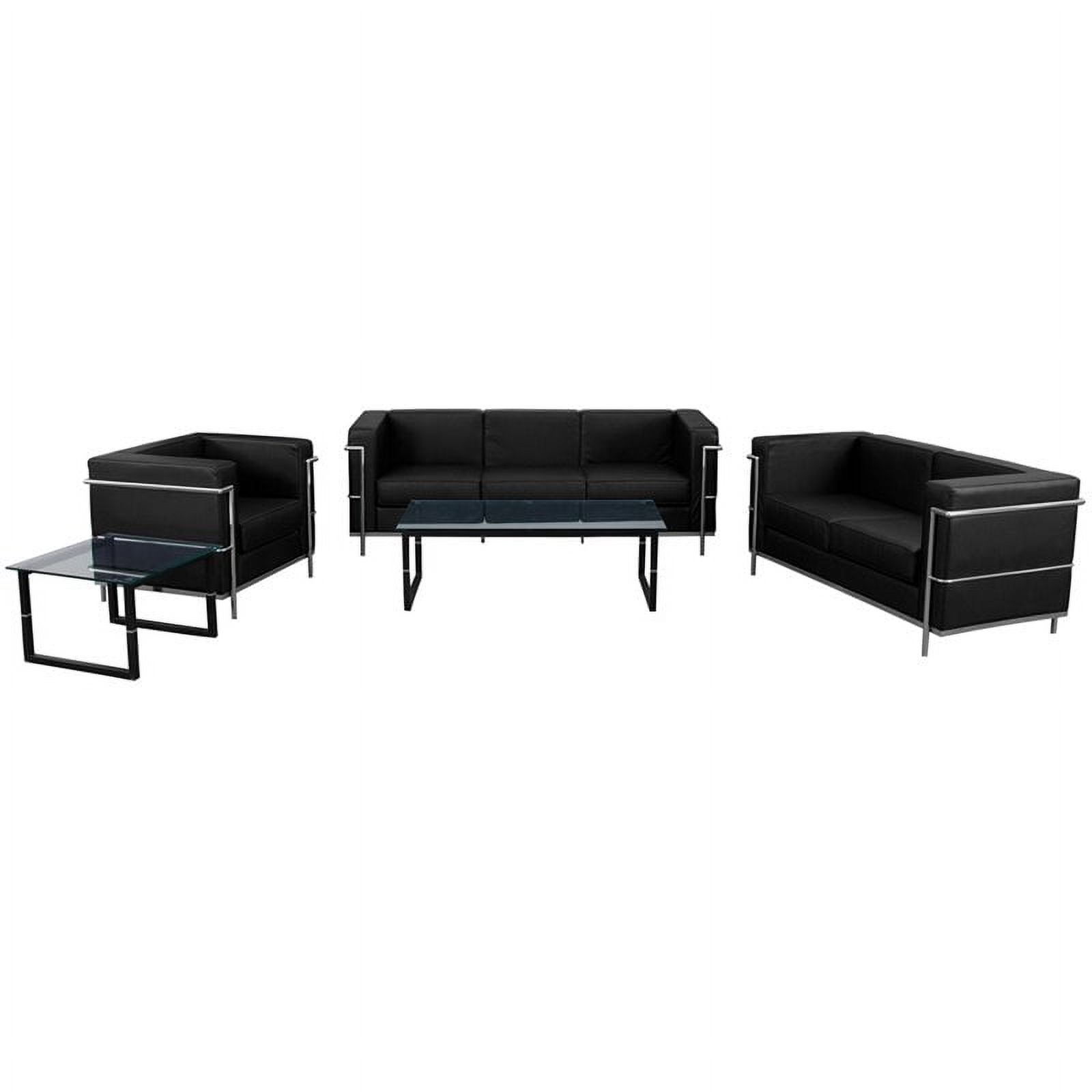Flash Furniture Hercules Regal Series Reception Set in Black - image 1 of 5